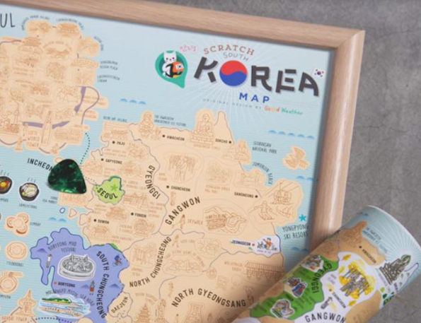 Good Weather Travel Scratch Map Korea Edition 刮刮地圖 韓國