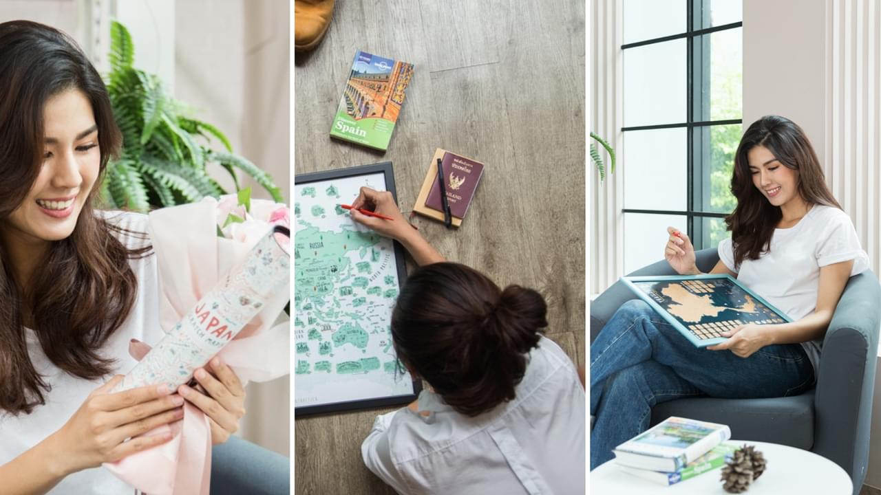 Good Weather Travel Scratch Map World Japan Thailand Edition for Travelers Gift Ideas Travel Memories 刮刮地圖 旅行收藏