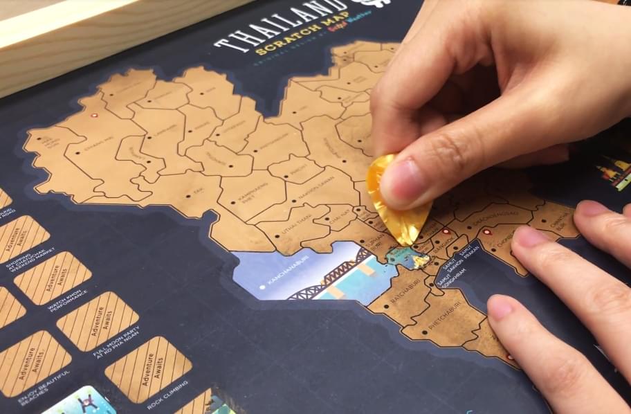 Good Weather Travel Scratch Map Thailand Edition for Travelers Gift Ideas Travel Memories 刮刮地圖 旅行收藏