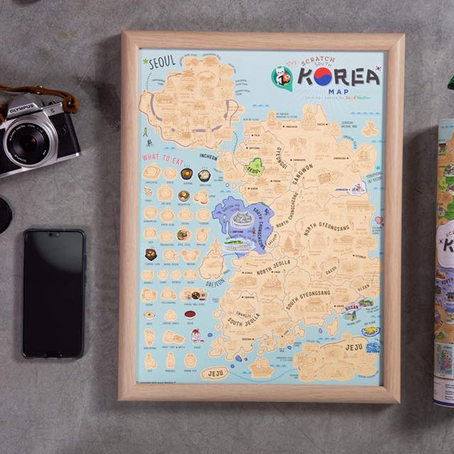 Good Weather Travel Scratch Map Korea Edition for Travelers Gift Ideas Travel Memories