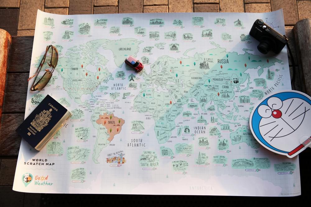 Good Weather Travel Scratch Map World Edition 刮刮地圖